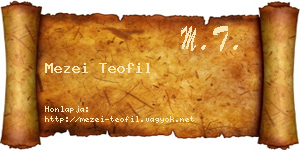 Mezei Teofil névjegykártya